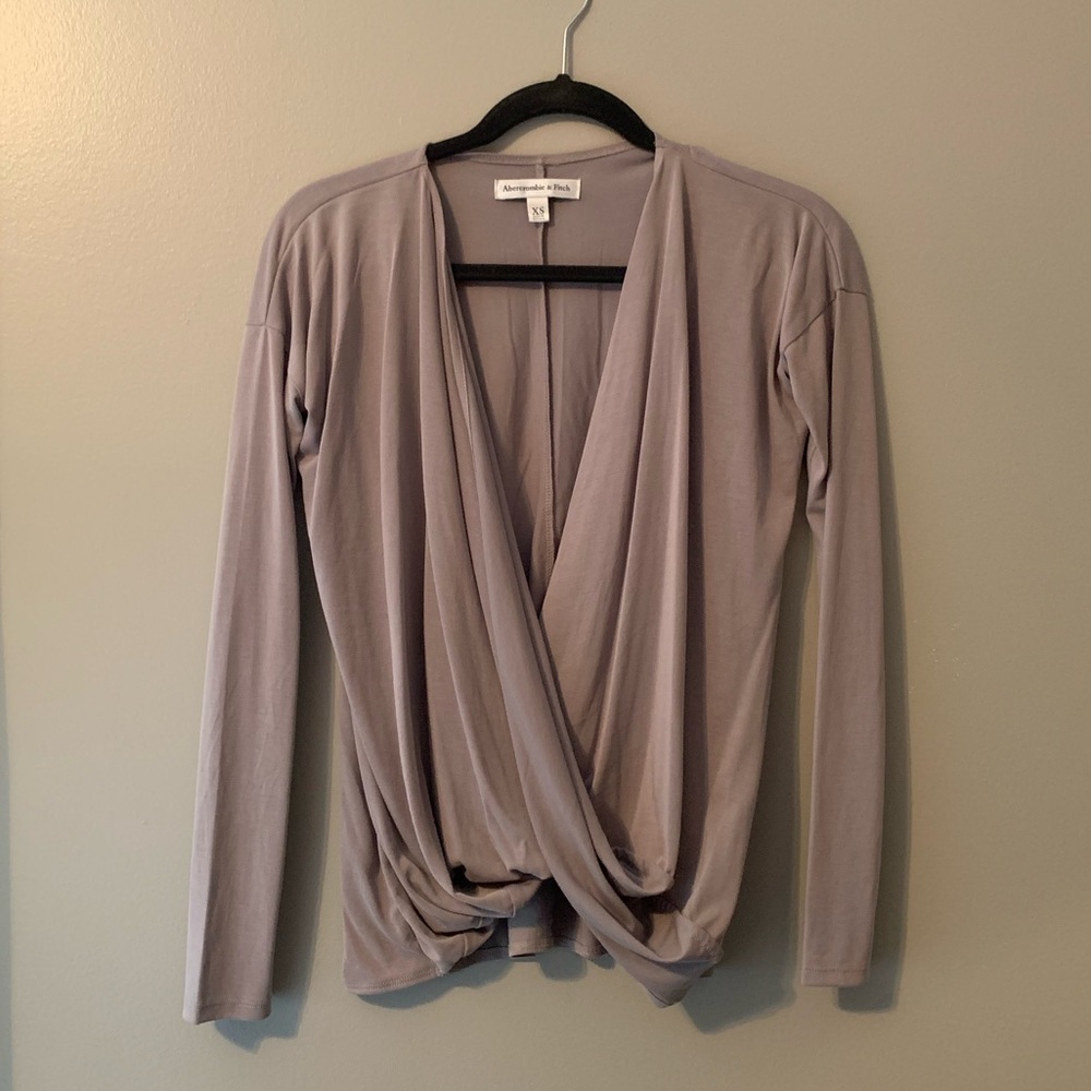 Abercrombie swoop front sweater